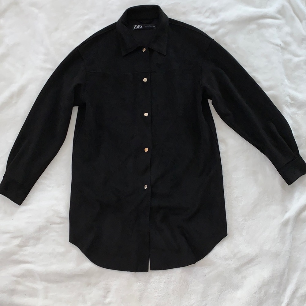 Oversized Suede Shirt